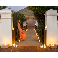 Uyuni Outdoor LED pillar candle, White, 7,8x12,7 cm 