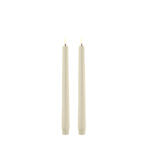 Uyuni Dinerkaars Taper Candle Oyster Grey 2,3 x 25,5 cm (set a 2)