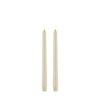 Uyuni Dinerkaars Taper Candle Oyster Grey 2,3 x 25,5 cm (set a 2)