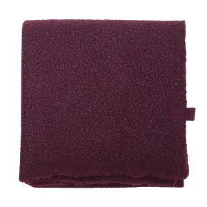 Plaid bouclé aubergine 150x170cm