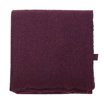 Plaid bouclé aubergine 150x170cm