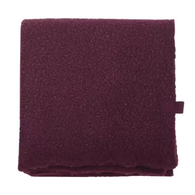 Plaid bouclé aubergine 150x170cm