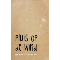 Wenskaart Pluis op de wind