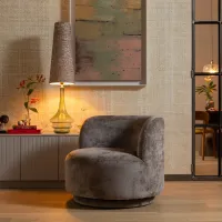 WOOOD Popular Draaifauteuil Taupe