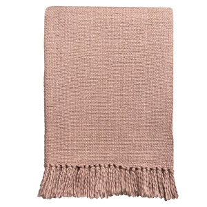 Powder pink 100% cotton throw Malagoon
