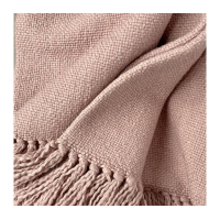 Powder pink 100% cotton throw Malagoon