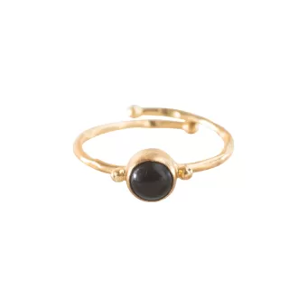 Faithful Zwarte Onyx Vergulde Ring A Beautiful Story