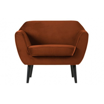 Rocco fauteuil fluweel roest