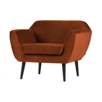 Rocco fauteuil fluweel roest