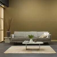 WOOOD Rodeo 3-zits bank ribstof donkerzand