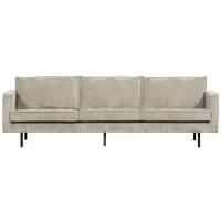 WOOOD Rodeo 3-zits bank ribstof donkerzand