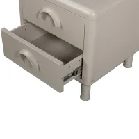 Rune ladekast/nachtkastje 2 lades metaal zand