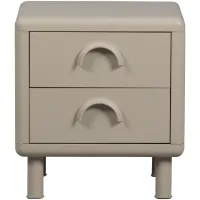 Rune ladekast/nachtkastje 2 lades metaal zand