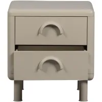 Rune ladekast/nachtkastje 2 lades metaal zand