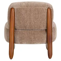 WOOOD Runi Fauteuil Hout Velvet Zand 