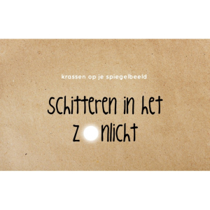 Wenskaart Krassen op je spiegelbeeld