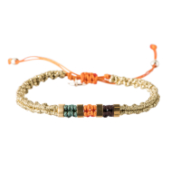 Scottie green orange gold armband