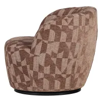 Serra draaifauteuil grafisch patroon oudroze