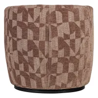 Serra draaifauteuil grafisch patroon oudroze
