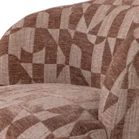 Serra draaifauteuil grafisch patroon oudroze