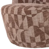 Serra draaifauteuil grafisch patroon oudroze