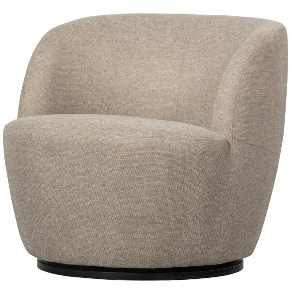 WOOOD Serra Draaifauteuil Geweven Stof Zand