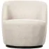 WOOOD Serra draaifauteuil geweven stof off white