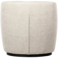 WOOOD Serra draaifauteuil geweven stof off white