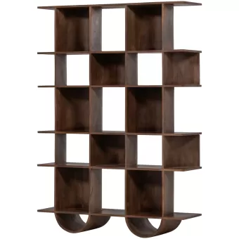 Sinne boekenkast mango hout walnoot 180x130CM WOOOD