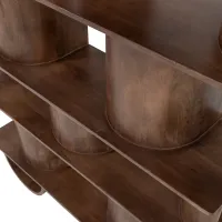 Sinne boekenkast mango hout walnoot 180x130CM WOOOD