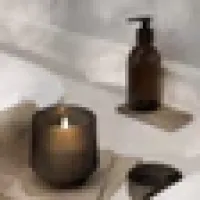 Uyuni geur LED-kaars in glas, wax, 8,5x9,5 cm Harmony smoke