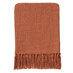 Spicy Orange solid throw Malagoon