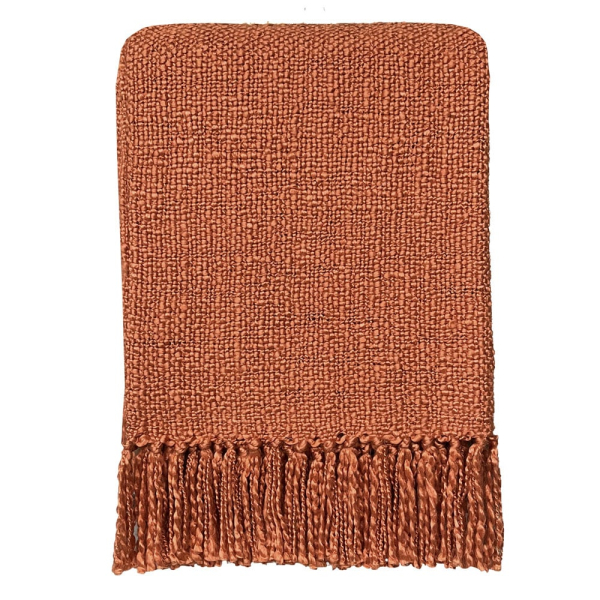 Spicy Orange solid throw Malagoon