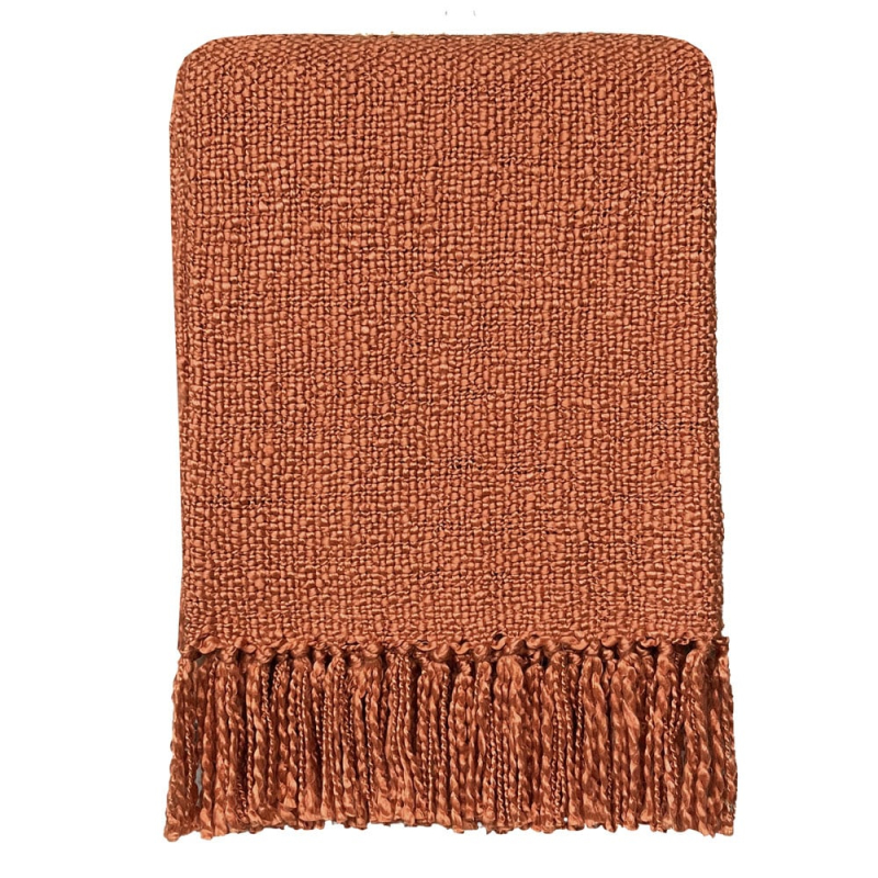 Spicy Orange solid throw Malagoon