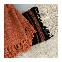 Spicy Orange solid throw Malagoon