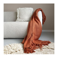 Spicy Orange solid throw Malagoon
