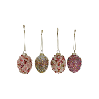 Glazen paashangers roze