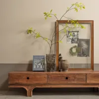 tv-meubel 3 lades mango hout walnoot