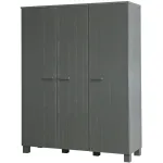 WOOOD Dennis 3-deurs kast grenen steel grey geborsteld