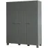 WOOOD Dennis 3-deurs kast grenen steel grey geborsteld