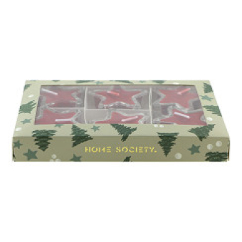 Home Society Kaarsenset Star Gift Rood