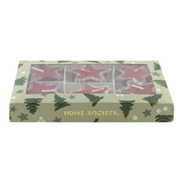 Home Society Kaarsenset Star Gift Rood