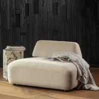 Sterck Fauteuil met verplaatsbare rugleuning zand WOOOD