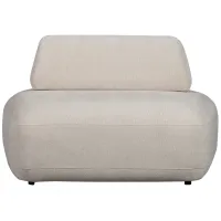 Sterck Fauteuil met verplaatsbare rugleuning zand WOOOD