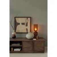 Sun TV Meubel met Open Vak Recycled Teak Bruin WOOOD