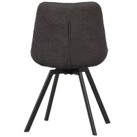 Sutton draaistoel boucle antraciet per 2 stuks