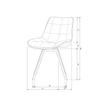 Sutton draaistoel boucle antraciet per 2 stuks
