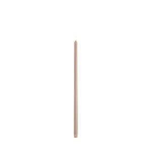 Uyuni dinerkaars tall taper candle, Beige, Smooth, 2,3x55 cm