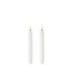 Set a 2 korte Uyuni dinerkaarsen nordic white 15 cm