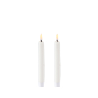 Set a 2 korte Uyuni dinerkaarsen nordic white 15 cm